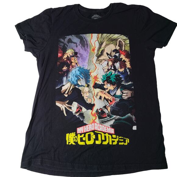 My Hero Academia Graphic Tee T-Shirt Anime Short Sleeve Black Men's Size M 1779 - Picture 1 of 4
